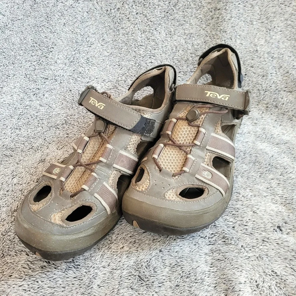 Teva Omnium Mens Hiking Sandals 11 Gray Sport Water Shoes Active Gorpcore 21460